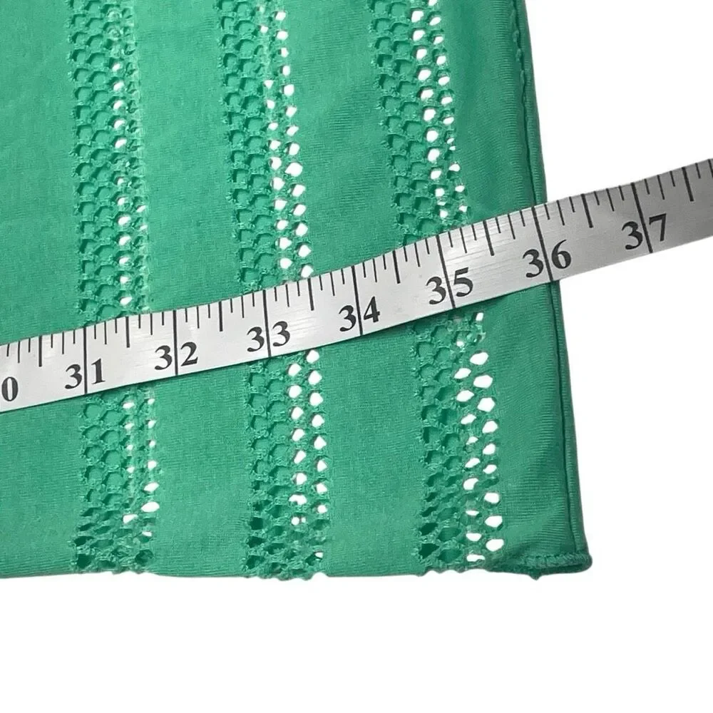 Mint Green Open Weave Infinity Scarf